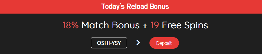 Today’s Bonus at Oshi