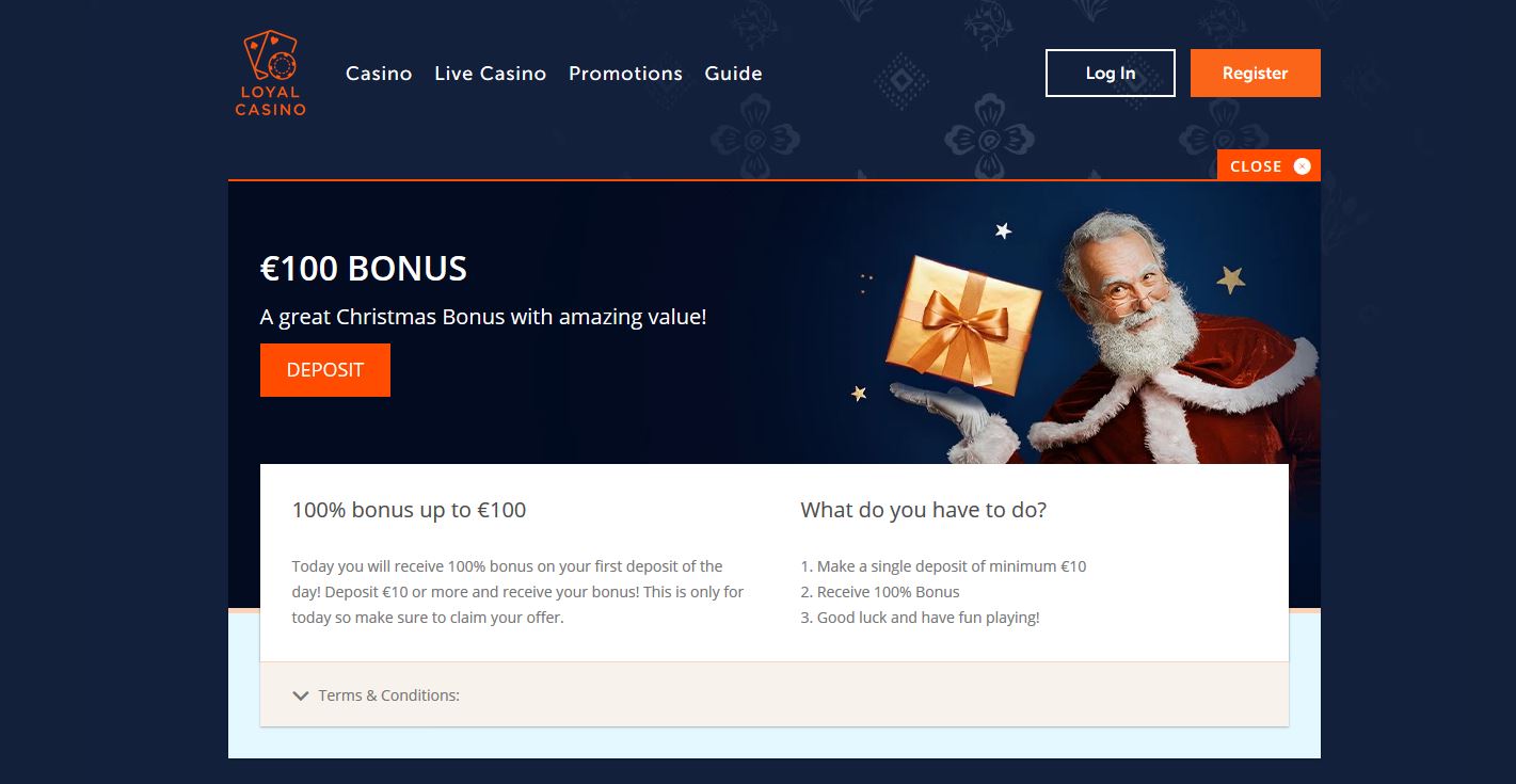 Loyalcasino is giving you 100€ extra