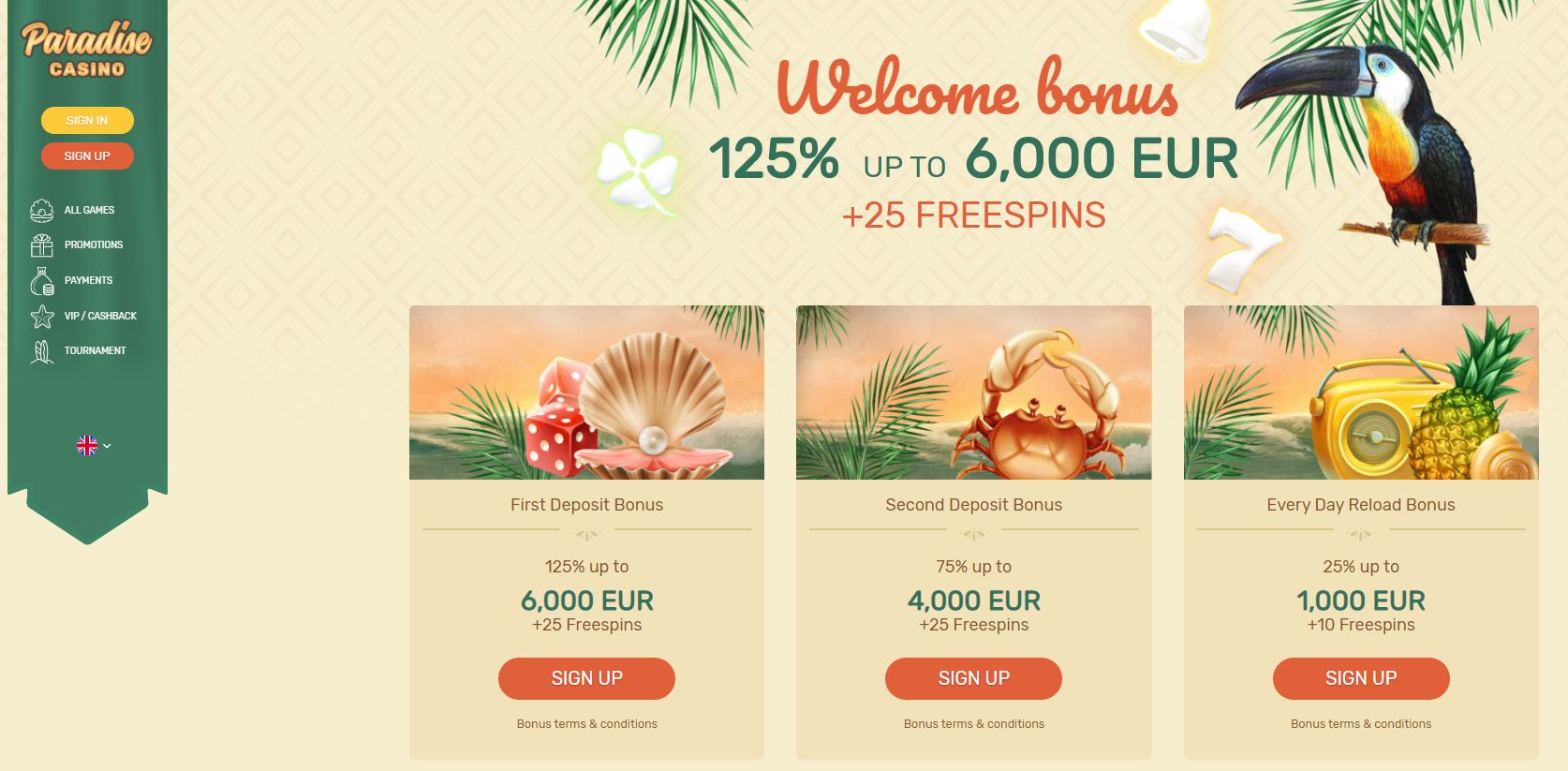 10.000€ Bonus! 50 Free Spins! 1000€ daily Bonus!