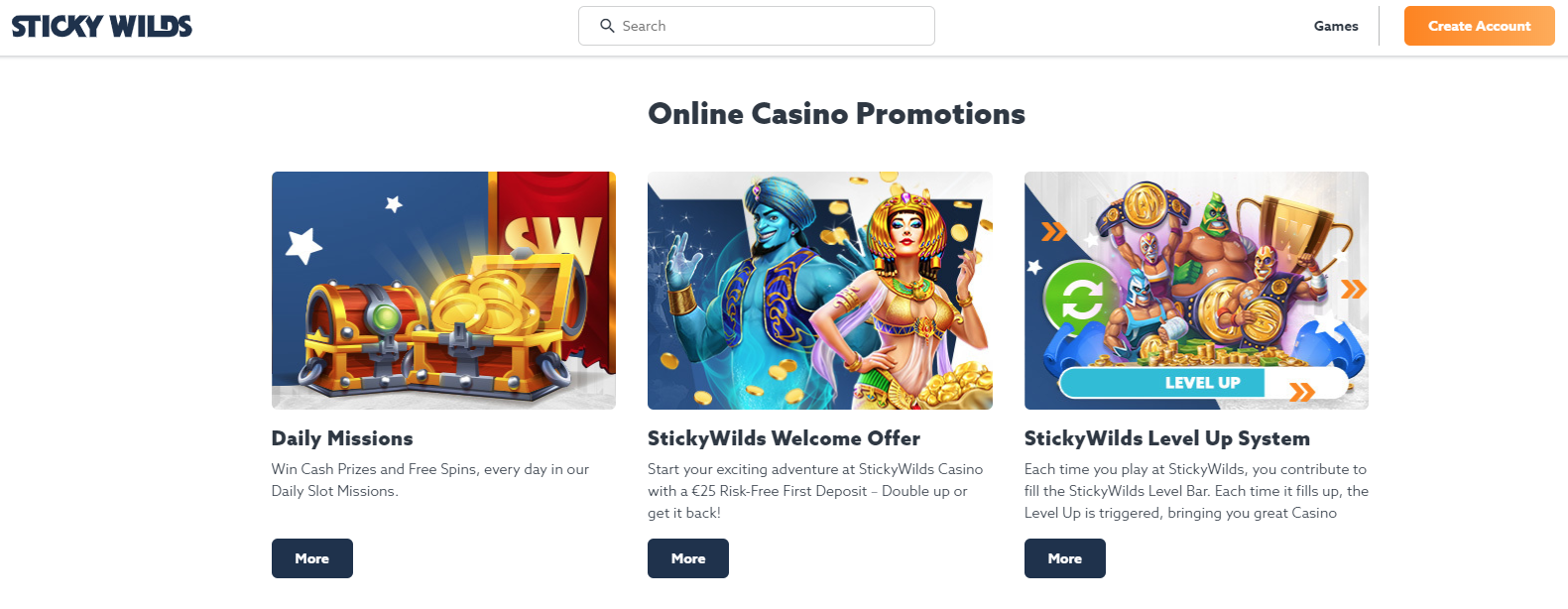 Stickywilds Casino – 25€ risk free